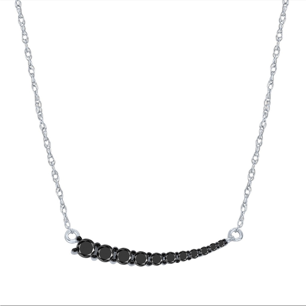1/4 Carat t.w. Black Diamond necklace.